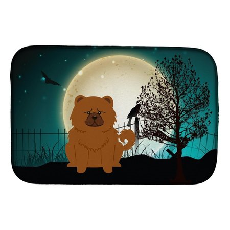 CAROLINES TREASURES Halloween Scary Chow Chow Red Dish Drying Mat BB2332DDM